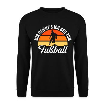 Fußball Fußballer - Unisex Pullover - Schwarz - Vorne - Alina (178cm) & Michal (187cm)