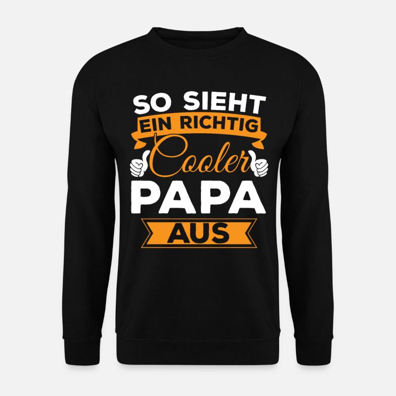 Cooler Papa Shirt - Geschenk für den coolsten Papa - Unisex Pullover - Schwarz