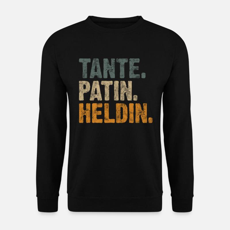Tante Patin Heldin - Unisex Pullover - Schwarz