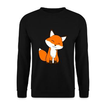 renard - Sweat-shirt Unisexe - noir - Devant - Alina (178cm) & Michal (187cm)