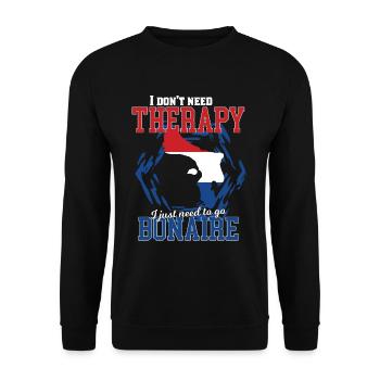 Je n’ai pas besoin d’une thérapie - Bonaire - Sweat-shirt Unisexe - noir - Devant - Alina (178cm) & Michal (187cm)