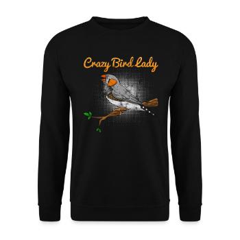 Zebra Finch saying Funny finch - Unisex Sweatshirt - black - Front - Alina (178cm) & Michal (187cm)