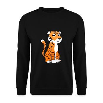 tigre - Sweat-shirt Unisexe - noir - Devant - Alina (178cm) & Michal (187cm)