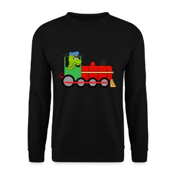 Train Dino - Sweat-shirt Unisexe - noir - Devant - Alina (178cm) & Michal (187cm)