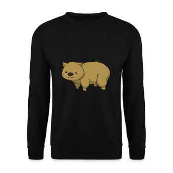 Wombat - Unisex Sweatshirt - black - Front - Alina (178cm) & Michal (187cm)