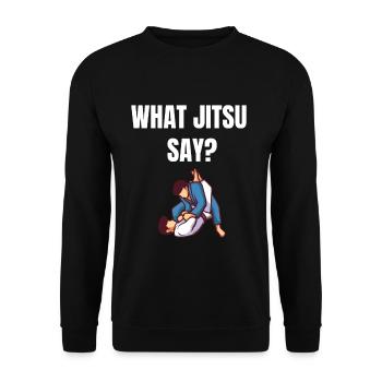 Jiu Jitsu gift - Unisex Sweatshirt - black - Front - Alina (178cm) & Michal (187cm)