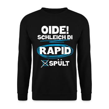 Oide schleich di rapid Mann Geschenk Geburtstag - Unisex Pullover - Schwarz - Vorne - Alina (178cm) & Michal (187cm)