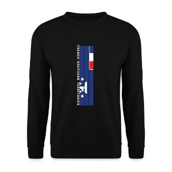 French southern regions color in stripes - Unisex Sweatshirt - black - Front - Alina (178cm) & Michal (187cm)