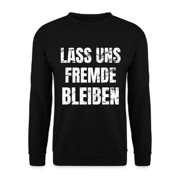 Restons des étrangers drôle disant cadeau - Sweat-shirt Unisexe - noir - Devant - Alina (178cm) & Michal (187cm)