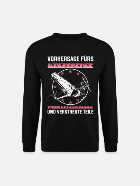 Modellflug Modellflieger Modellbauer Geschenk - Unisex Pullover - Schwarz