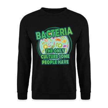 Bakterien Kultur lustige Prokaryoten Mikrobiologie - Unisex Pullover - Schwarz - Vorne - Alina (178cm) & Michal (187cm)