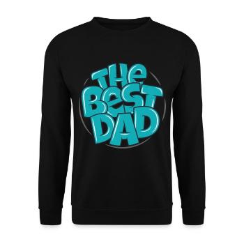 Best Dad Dad Daddy Dad Dad Gift - Unisex Sweatshirt - black - Front - Alina (178cm) & Michal (187cm)