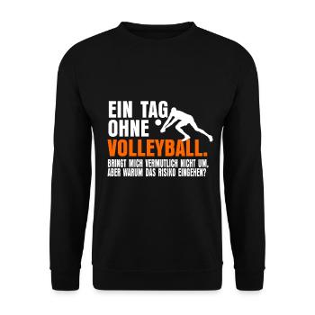 Volleyball Volleyballer - Unisex Pullover - Schwarz - Vorne - Alina (178cm) & Michal (187cm)