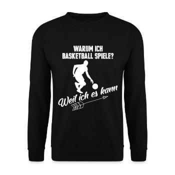 Basketball Basketballer - Unisex Pullover - Schwarz - Vorne - Alina (178cm) & Michal (187cm)