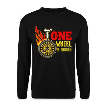 Einrad - Unisex Pullover - Schwarz - Vorne - Alina (178cm) & Michal (187cm)