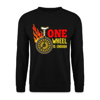 Einrad - Unisex Pullover - Schwarz - Vorne - Alina (178cm) & Michal (187cm)