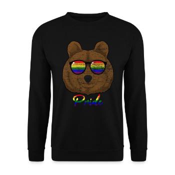 Ours avec des lunettes de soleil rainbow rainbow gay pride - Sweat-shirt Unisexe - noir - Devant - Alina (178cm) & Michal (187cm)
