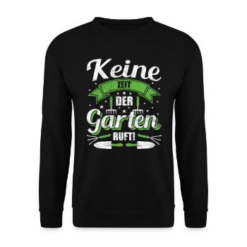 Gärtner Garten Sprüche Geschenk - Unisex Pullover - Schwarz - Vorne - Alina (178cm) & Michal (187cm)