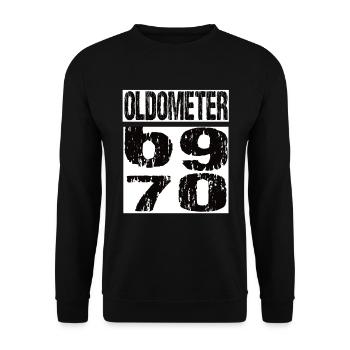 70th Birthday - Unisex Sweatshirt - black - Front - Alina (178cm) & Michal (187cm)
