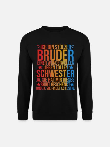 Vintage Bruder & Großer bruder und Schwester Stolz - Unisex Pullover - Schwarz