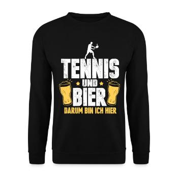 Tennis Bier - Unisex Pullover - Schwarz - Vorne - Alina (178cm) & Michal (187cm)