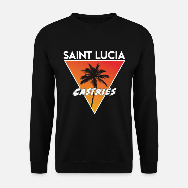 St. Lucia mit Hauptstadt - Unisex Pullover - Schwarz