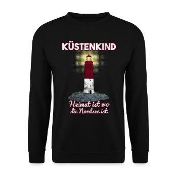 Kinder Der Küste Nordsee Küstenkind Kiel Norden - Unisex Pullover - Schwarz - Vorne - Alina (178cm) & Michal (187cm)