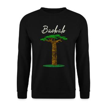 African baobab baobab - Unisex Sweatshirt - black - Front - Alina (178cm) & Michal (187cm)