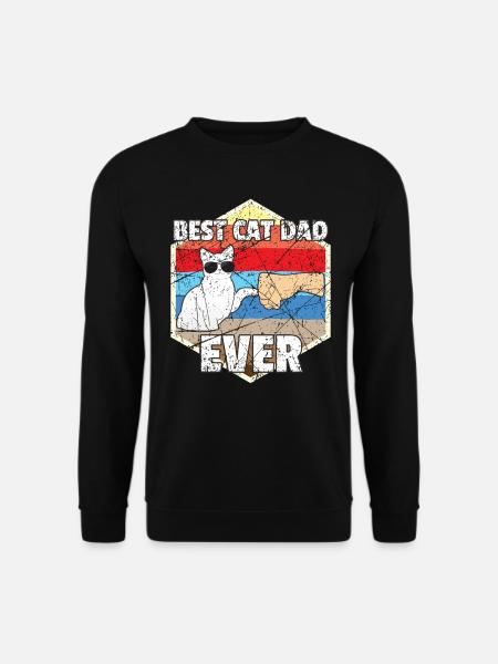 Best Cat Dad Cat Father Cats Dad Dad - Unisex Sweatshirt - black