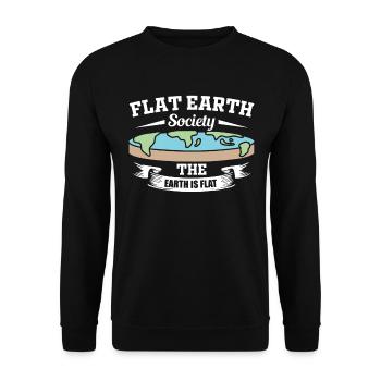 Flat Earth Society Flat-Earther gift - Unisex Sweatshirt - black - Front - Alina (178cm) & Michal (187cm)