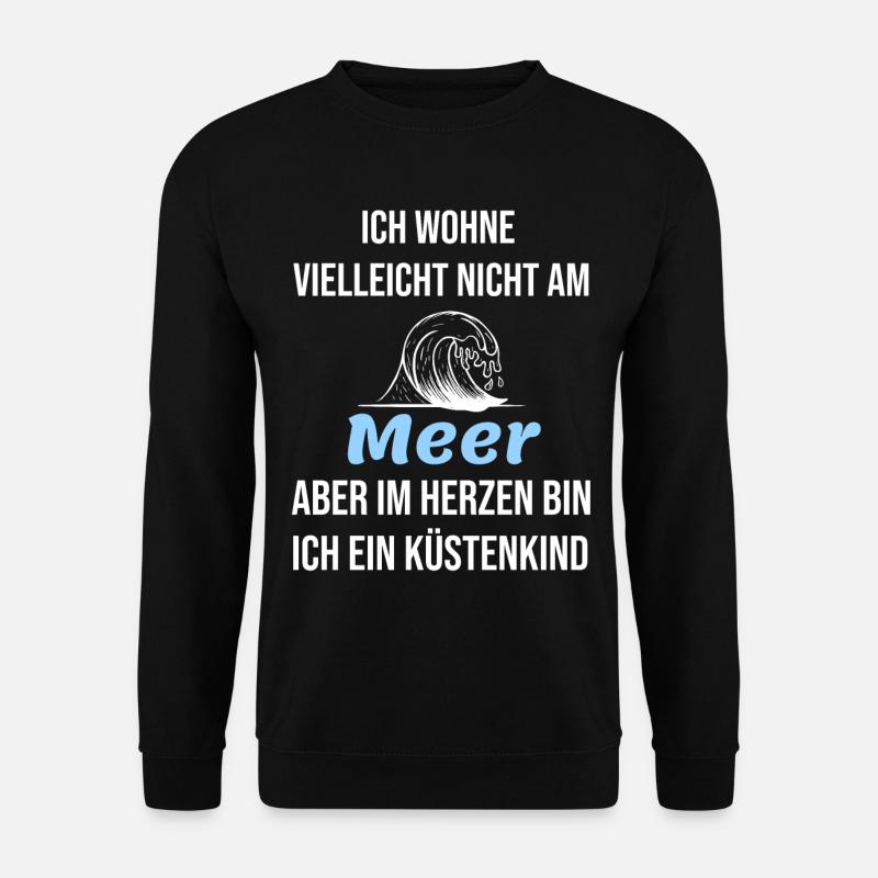 Meer Im Herzen Küsten Kind Geschenk - Unisex Pullover - Schwarz