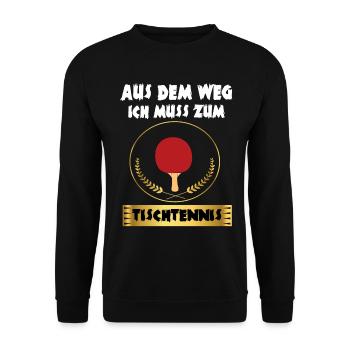 Tischtennis - Unisex Pullover - Schwarz - Vorne - Alina (178cm) & Michal (187cm)