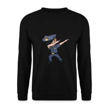 Dabbing cop Dab police - Unisex Sweatshirt - black - Front - Alina (178cm) & Michal (187cm)