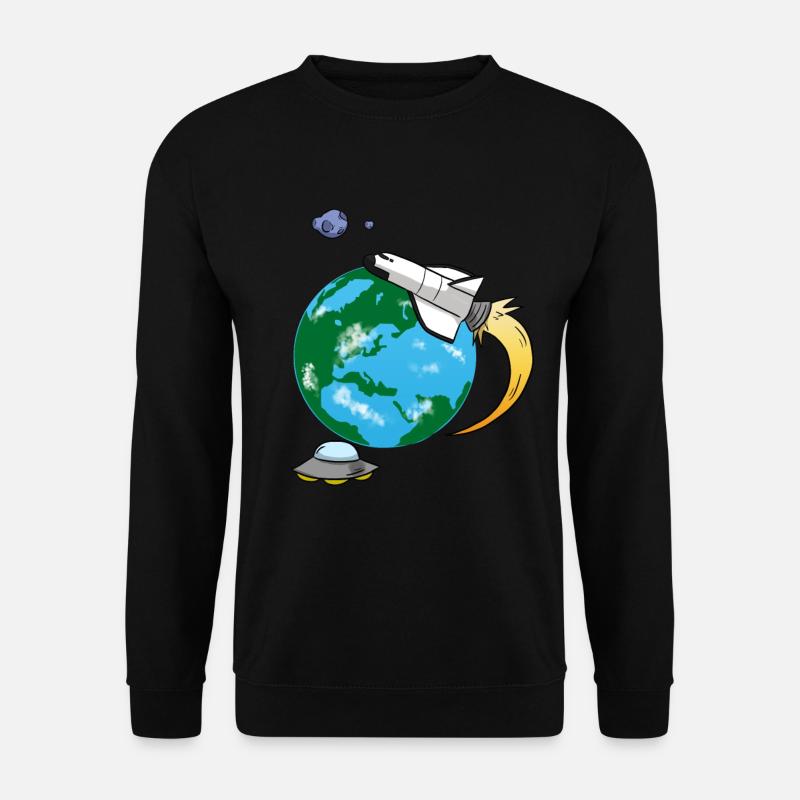 Flying rocket - Unisex Sweatshirt - black