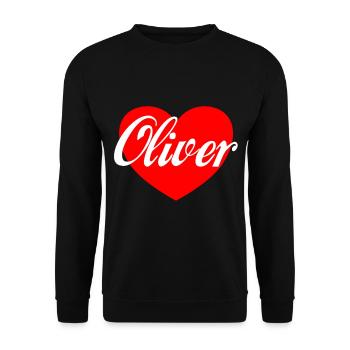Oliver Geschenkidee Lustig Michael - Unisex Pullover - Schwarz - Vorne - Alina (178cm) & Michal (187cm)
