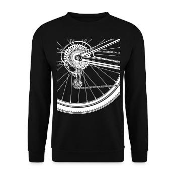 Mountain bike MTB - Unisex Sweatshirt - black - Front - Alina (178cm) & Michal (187cm)