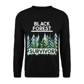 Survivant de la Forêt-Noire, Nature, Forêt, Baignade - Sweat-shirt Unisexe - noir - Devant - Alina (178cm) & Michal (187cm)