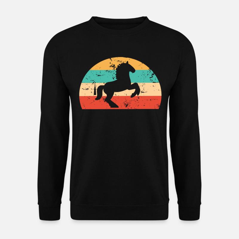 Pferd Fjordpferd - Unisex Pullover - Schwarz