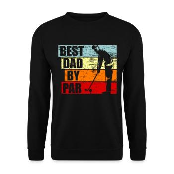 Golfer Dad Golf Papa Funny Father's Day - Unisex Pullover - Schwarz - Vorne - Alina (178cm) & Michal (187cm)
