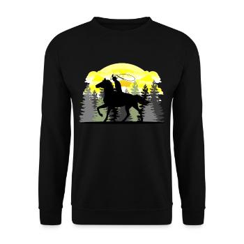 Westernreiten - Unisex Pullover - Schwarz - Vorne - Alina (178cm) & Michal (187cm)
