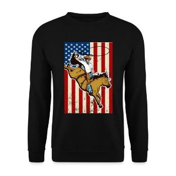 Westernreiten - Unisex Pullover - Schwarz - Vorne - Alina (178cm) & Michal (187cm)