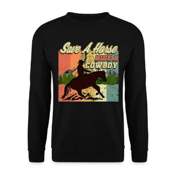 équitation Western - Sweat-shirt Unisexe - noir - Devant - Alina (178cm) & Michal (187cm)