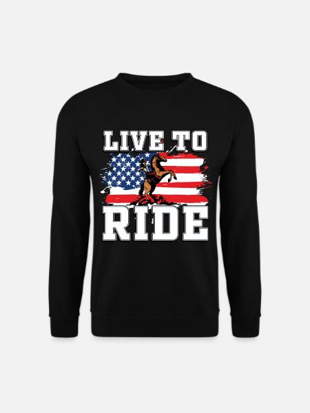 équitation Western - Sweat-shirt Unisexe - noir