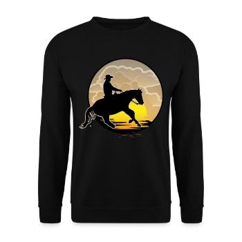 Westernreiten - Unisex Pullover - Schwarz - Vorne - Alina (178cm) & Michal (187cm)