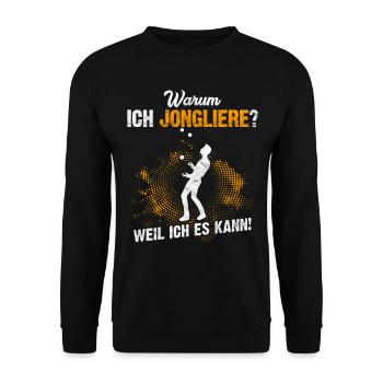 Jongleur Artistik Zirkus Geschenk - Unisex Pullover - Schwarz - Vorne - Alina (178cm) & Michal (187cm)