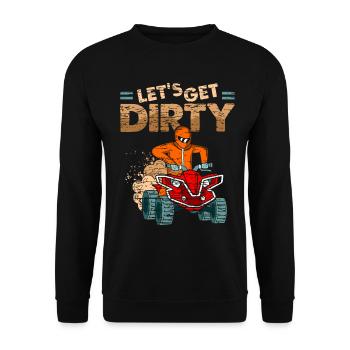 Quad Spruch Lustig Quadfahrer Offroad - Unisex Pullover - Schwarz - Vorne - Alina (178cm) & Michal (187cm)
