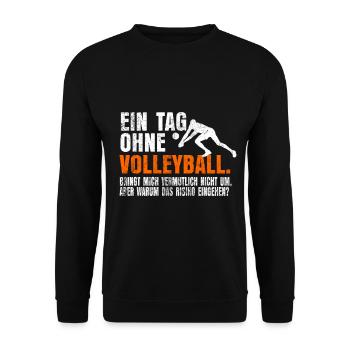 Volleyball Volleyballer - Unisex Pullover - Schwarz - Vorne - Alina (178cm) & Michal (187cm)