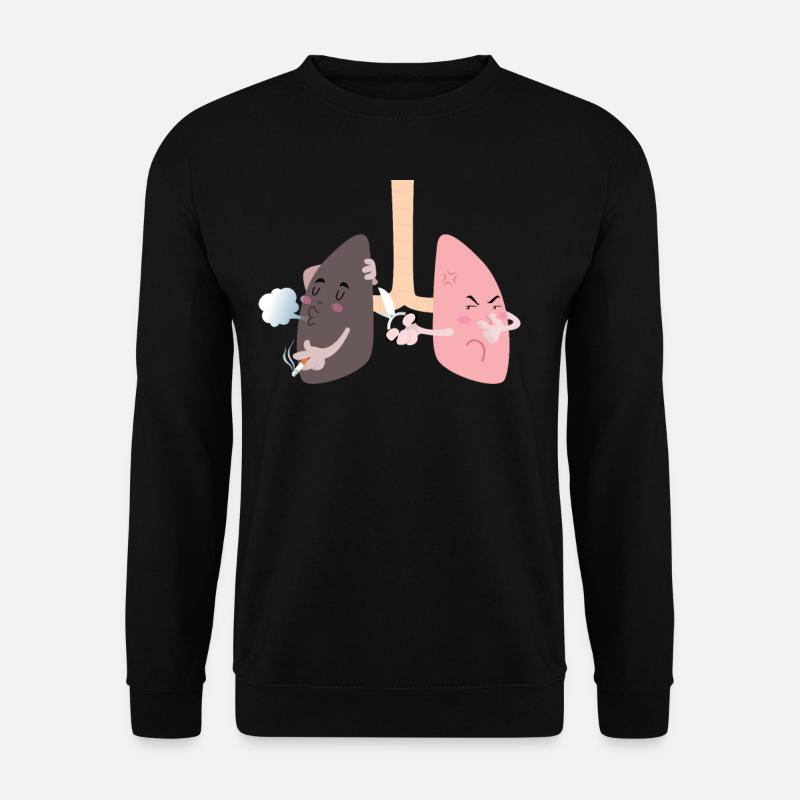 Funny smoke free non smoking lung gift - Unisex Sweatshirt - black