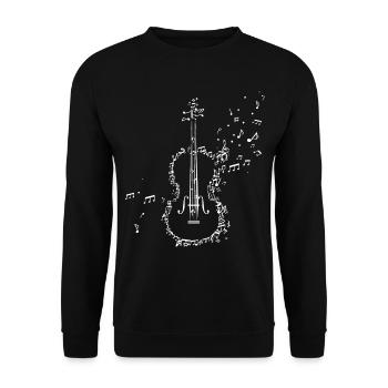 Violin violin music clef sheet music orchestra - Unisex Sweatshirt - black - Front - Alina (178cm) & Michal (187cm)