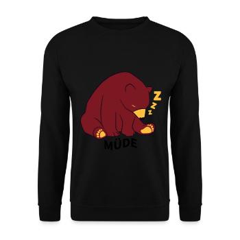 Tired bear - I'm tired - sleep - Unisex Sweatshirt - black - Front - Alina (178cm) & Michal (187cm)
